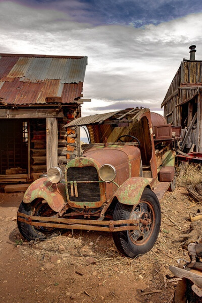 abandoned truck.