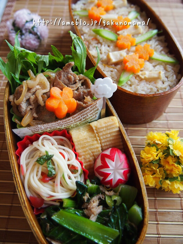 Buta Shogayaki Bento, Japanese-style Pork Ginger and Vegetables Boxed Lunch by gakunomam｜しょうが焼き弁当