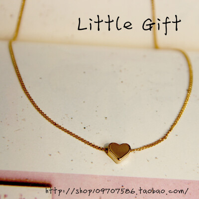 小巧心形锁骨链