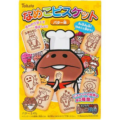 日本进口 tohato桃哈多 草菇人 盒装饼干 牛油味48g 新货0237