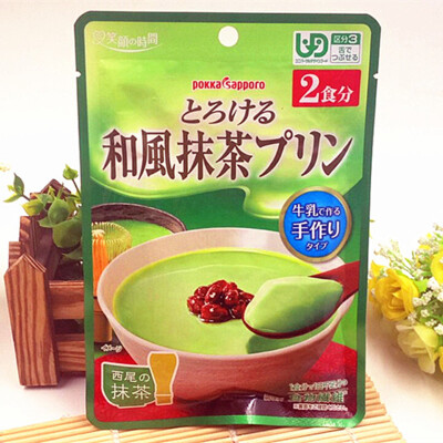 现货 日本原装进口 Pokka自製和風抹茶口味布丁饮料80g袋裝3463