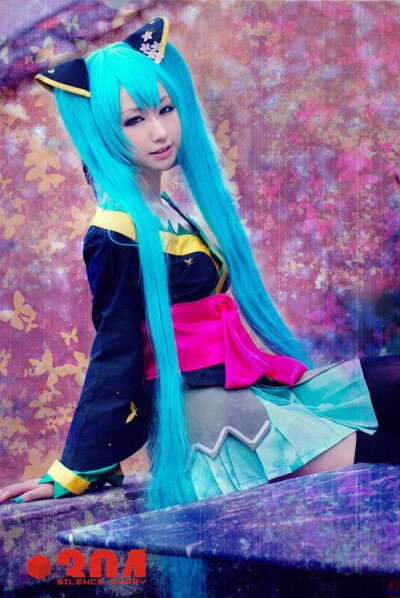 天水寻Cosplay初音花魁蝶