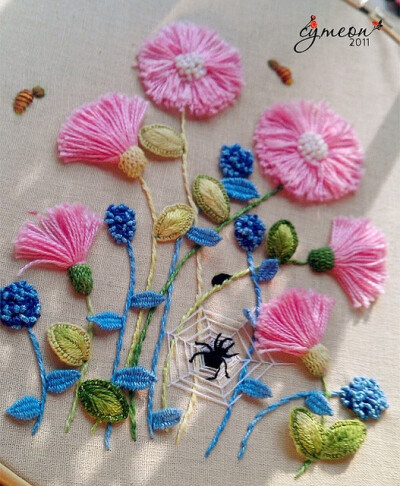 Stumpwork embroidery