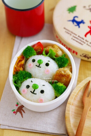 Broccoli Ears Bear Bento