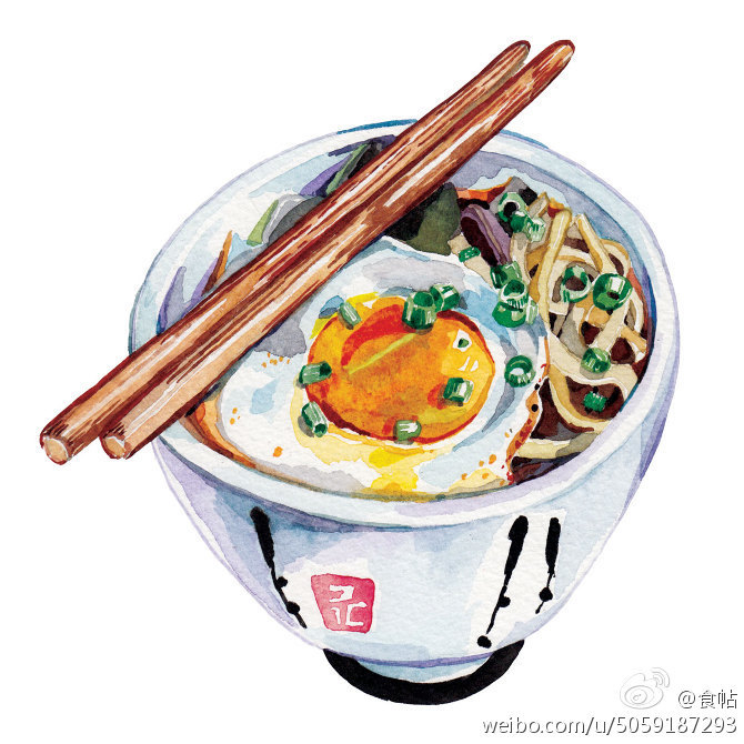 伦敦的水彩画画家Holly Exley，为一份澳大利亚杂志创作关于世界各地的传统食物的插画。汉堡、泡芙、小笼包、煎蛋、海鲜烩饭、派、拉面、春卷、Tacos，一一数来，亚洲美食占了大半