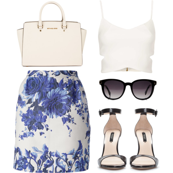 A fashion look from July 2014 featuring Topshop tops, Valentino skirts and Zara sandals. Browse and shop related looks.