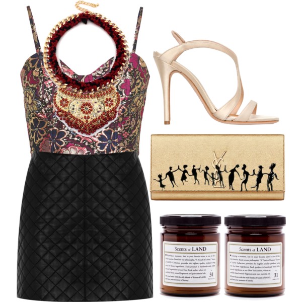 A fashion look from December 2013 featuring Miss Selfridge tops, Oasis mini skirts and Alexander McQueen sandals. Browse and shop related looks.