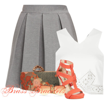 A fashion look from June 2014 featuring Topshop tops, Markus Lupfer skirts and INC International Concepts sandals. Browse and shop related looks.