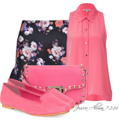 A fashion look from July 2014 featuring Juicy Couture blouses, Dorothy Perkins shoes and Valentino shoulder bags. Browse and shop related looks.