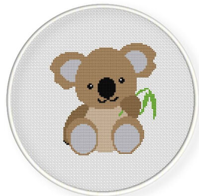 INSTANT DOWNLOAD,Free shipping,Cross stitch pattern, PDF,Cute koala ,ZXXC0262 via Etsy