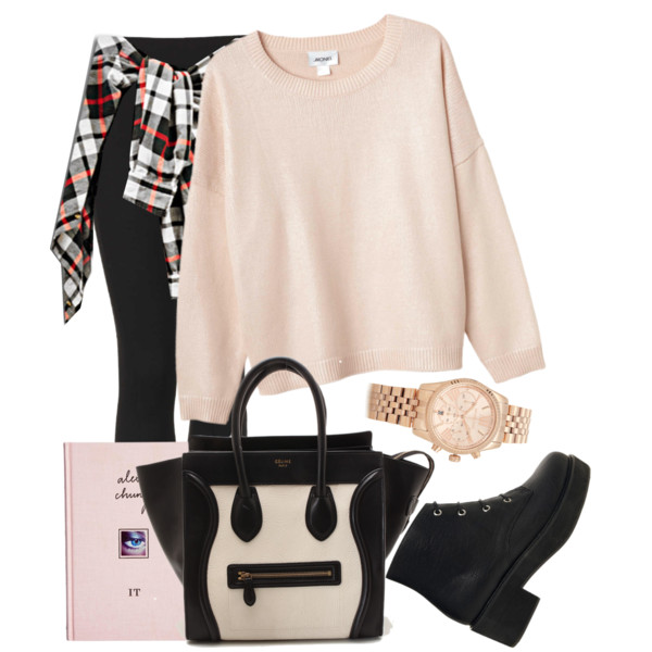 A fashion look from August 2014 featuring Monki sweaters, Topshop leggings and ASOS ankle booties. Browse and shop related looks.