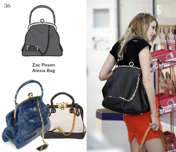 扎克·埃夫隆(Zac Posen Alexia Bag)。价值11.7万的鳄鱼皮Zac Posen Alexia Bag尊贵地位可想而知。这个系列一共六款包包，每款都带有华丽高贵的皮革质地，用金色金属硬件相配衬。带链状装饰的轧制皮革带子长9英寸，在顶端有一个拉口和金属的细节。而在链状装饰上挂有一个印有标识的标志牌，并且可以陷入前方口袋狭槽内，这个牌子是可以拆卸的。内衬采用柔软的小山羊皮，内部也有带拉链的口袋和两个皮革质地的补缀口袋，并带有金色的品牌标识。底座有起保护作用的金属支架。