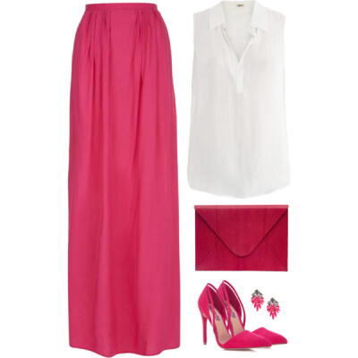A fashion look from July 2014 featuring L'Agence blouses, Miss Selfridge pumps and Boohoo earrings. Browse and shop related looks.