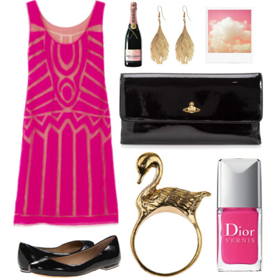 A fashion look from December 2013 featuring Michael Kors flats, Vivienne Westwood Anglomania clutches and Louche earrings. Browse and shop related looks.