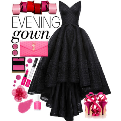 A fashion look from May 2014 featuring Zac Posen gowns, Fendi sandals and Yves Saint Laurent clutches. Browse and shop related looks.