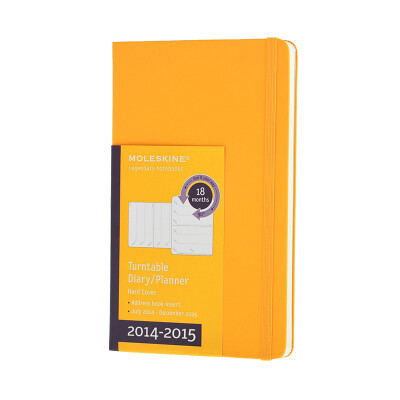 Moleskine 2014-2015年彩色转盘18个月周记本GTD日程本手账笔记本