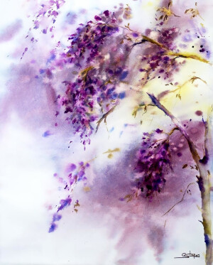 水彩 法国女水彩画家 Sylviane Chapon 的风景作品