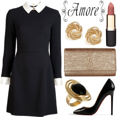 A fashion look from September 2012 featuring Victoria Beckham dresses, Christian Louboutin pumps and Lola Rose rings. Browse and shop related looks.