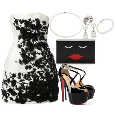 A fashion look from May 2014 featuring Dsquared2 dresses, Christian Louboutin shoes and Ashlyn'd clutches. Browse and shop related looks.