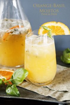 Orange Basil Mojitos are a wonderful twist on a happy hour favorite!