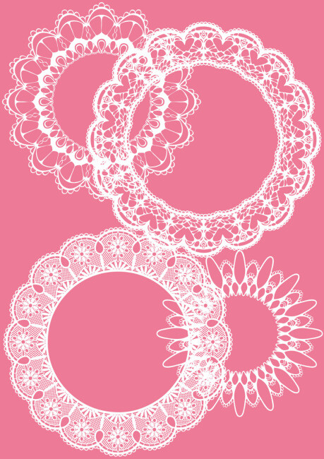 蕾丝花边花纹—矢量素材 - 堆糖,美图壁纸兴趣社区