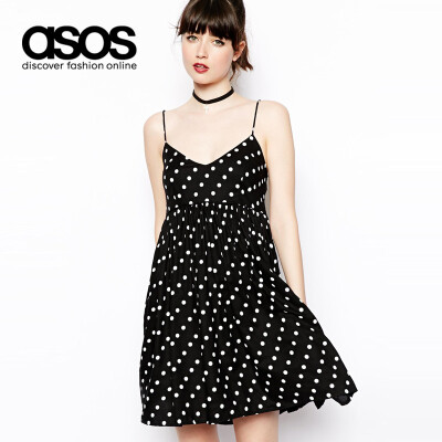 ASOS 女装 圆点印花吊带连衣裙 447566