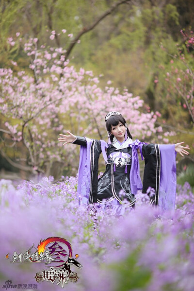 外景唯美拍摄《剑侠情缘3》万花破军Cosplay 赏