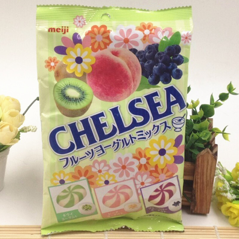 日本进口 新口味 明治Meiji彩丝糖CHELSEA 3种水果乳酪奶糖 0230