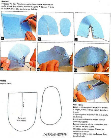 【9种婴儿鞋DIY】亲手做给宝贝的第一双鞋，满满的都是爱~转