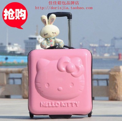 hellokitty儿童拉杆箱旅行箱行李箱红色婚箱登机箱包18寸万向轮女