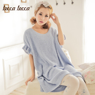 【leccalecca旗舰店】leccalecca2013秋冬睡裙 软绵绵家居服 女 冰淇淋色可爱短袖睡衣