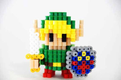 3D Link Zelda perler beads figure by ToroKuro