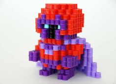 3D Marvel Magneto perler beads figure by ToroKuro