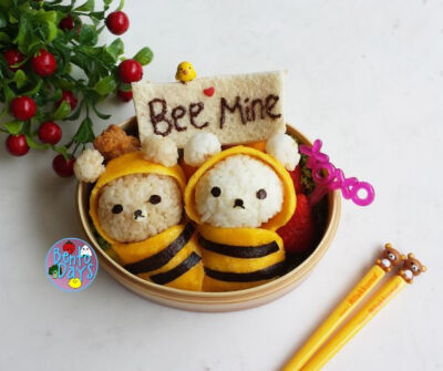 Rilakkuma Bee Valentines bento | Bento Days