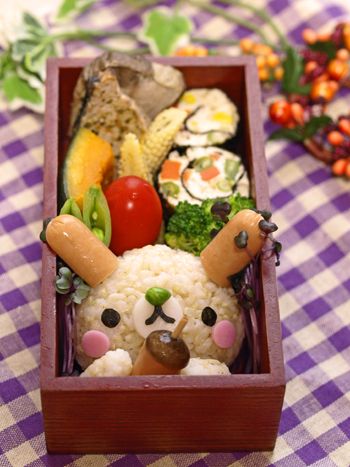 Onigiri rabbit bento