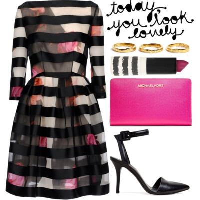 A fashion look from October 2013 featuring Blumarine dresses, Alexander Wang pumps and MICHAEL Michael Kors wallets. Browse and shop related looks.