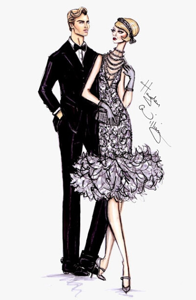 #Hayden Williams Fashion Illustrations #The Great Gatsby collection by Hayden Williams pt4