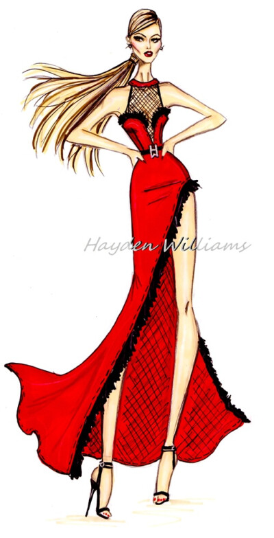 Hayden Williams for Modelinia: Color Me Model: Hayden Williams Animates Our Favorite Girls! Natasha Poly.