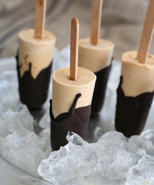 Chocolate Covered Peanut Butter Popsicles - one of my favourite recipes ever.