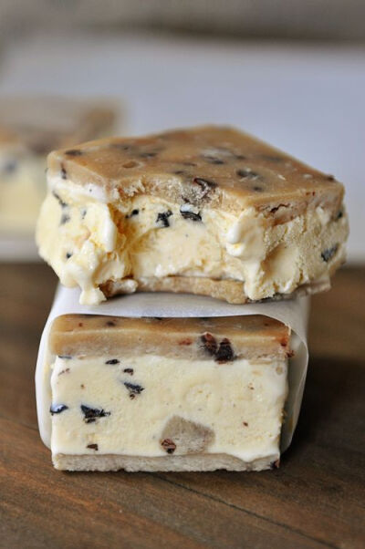 Chocolate Chip Cookie Dough Ice Cream Sandwiches