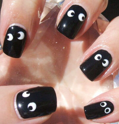 google easy nails black color Easy Nail Designs for Short Nail