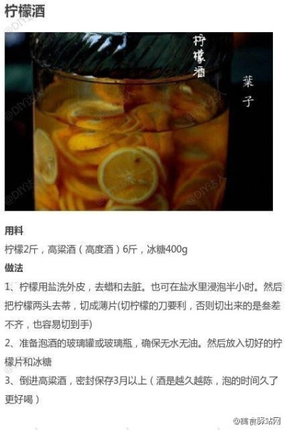 吃货帖：九款自酿水果酒！夏季必备清凉饮品~