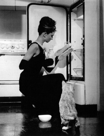 Audrey and Cat ♥ “Breakfast at Tiffany’s”