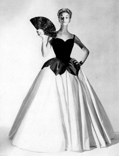 Floor-length gown by Charles James, 1951.