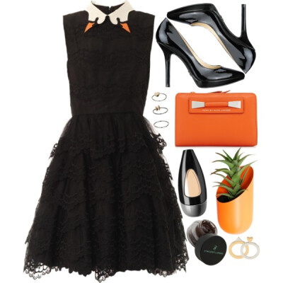 A fashion look from August 2014 featuring RED Valentino dresses, Nine West pumps and MARC BY MARC JACOBS wallets. Browse and shop related looks.