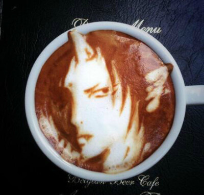 拉花大师推主george_10g的《鬼灯的冷徹》角色拉花， 炒鸡棒！