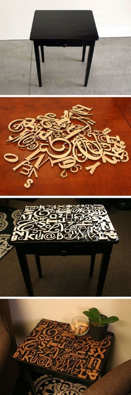 How to Make a Table Topped with Letters