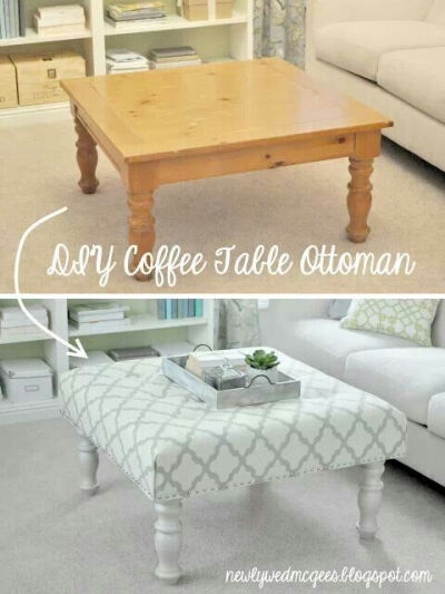 Upcycle furniture with a little paint and fabric