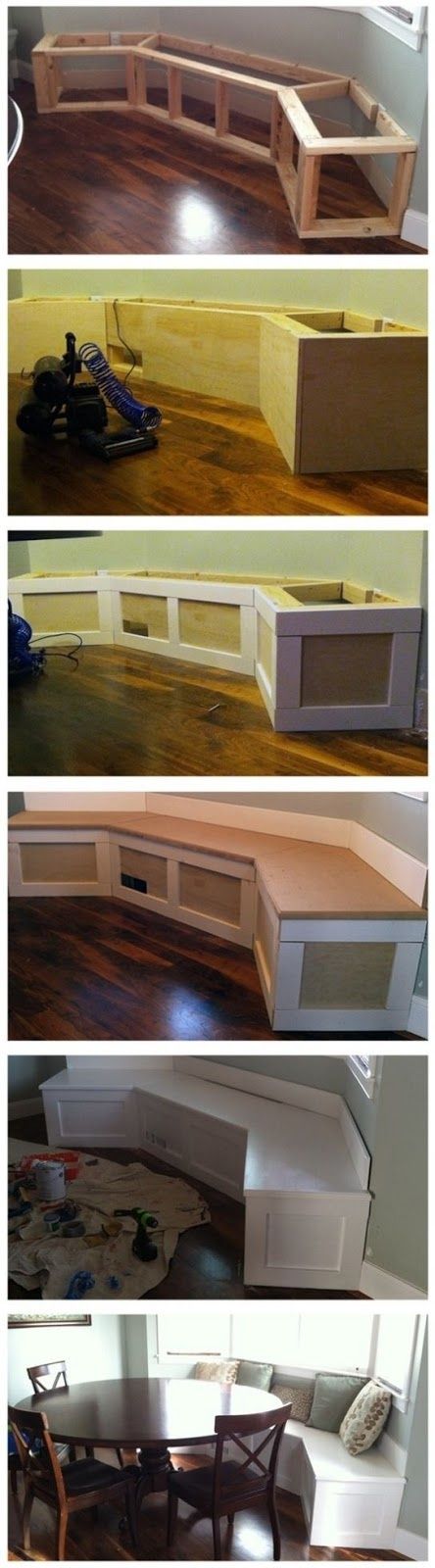 all star pics: 18 Creative And Useful Popular DIY Ideas. Heather Miranda look at this bench seat for Aunties kitchen/home renovation project.