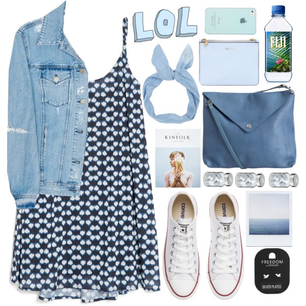 A fashion look from May 2014 featuring Mango dresses, Acne Studios jackets and Converse sneakers. Browse and shop related looks.